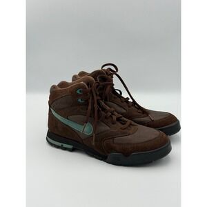 Vtg Nike Caldera ACG Style Suede Trail Hiker Boots Brown Teal Y2K Gorpcore 8.5